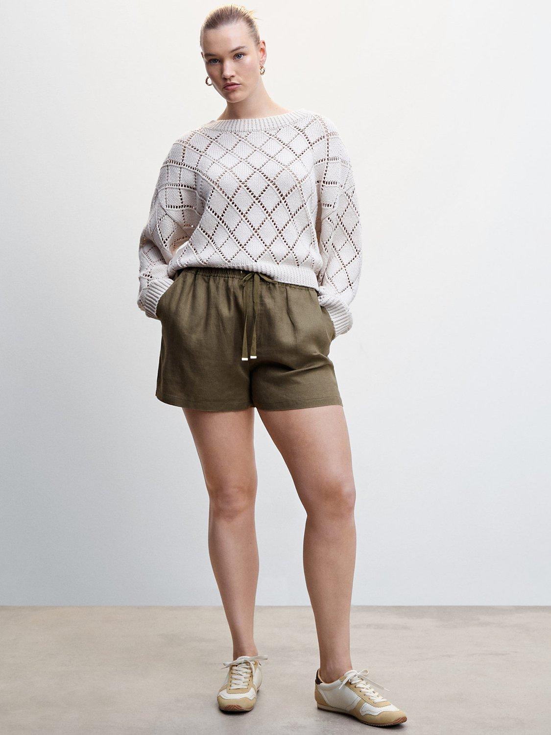 Mango Linen Shorts