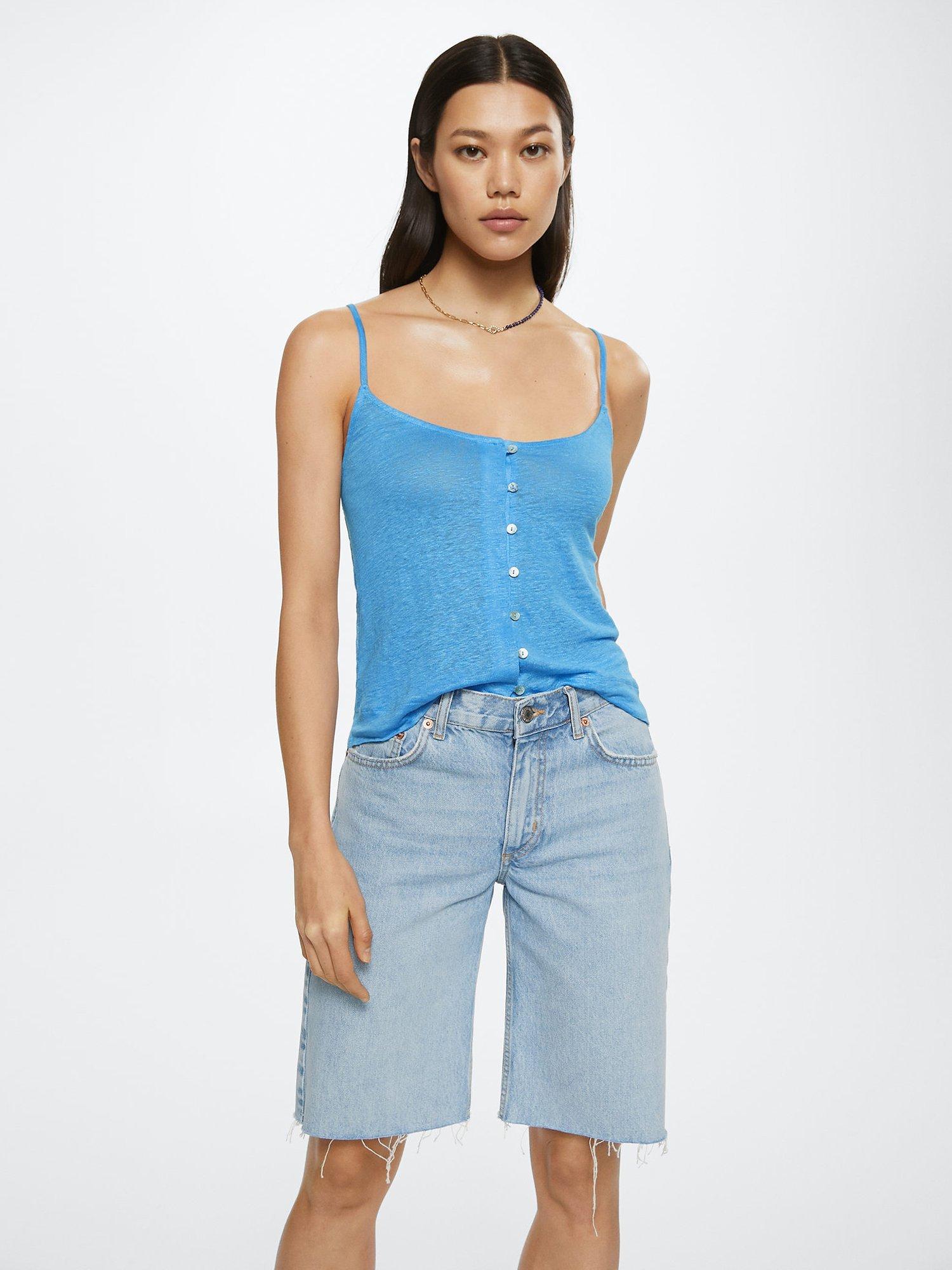 Mango Toni Linen Cami Top