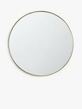 John Lewis Scandi Metal Round Wall Mirror, Gold