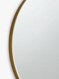 John Lewis Scandi Metal Round Wall Mirror, Gold