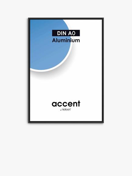 nielsen Accent Aluminium Poster Frame, Black, Black