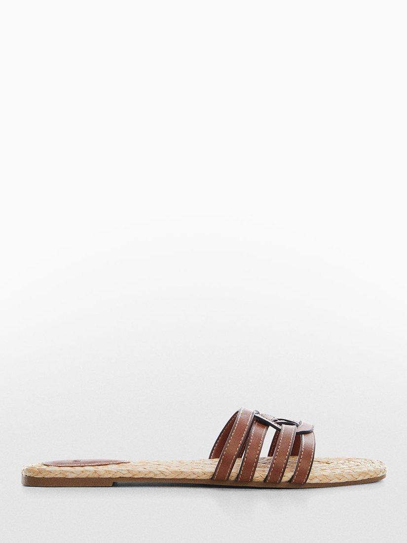Mango Strappy Sliders, Brown
