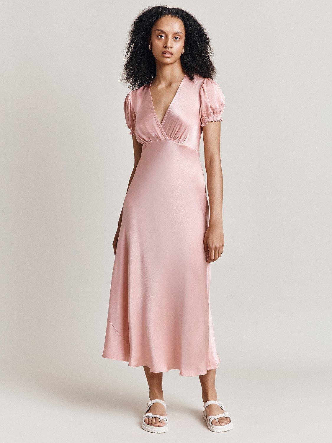 Ghost Clemence Midi Dress, Pink