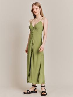 Ghost Sofia Crepe Slip Dress, Green