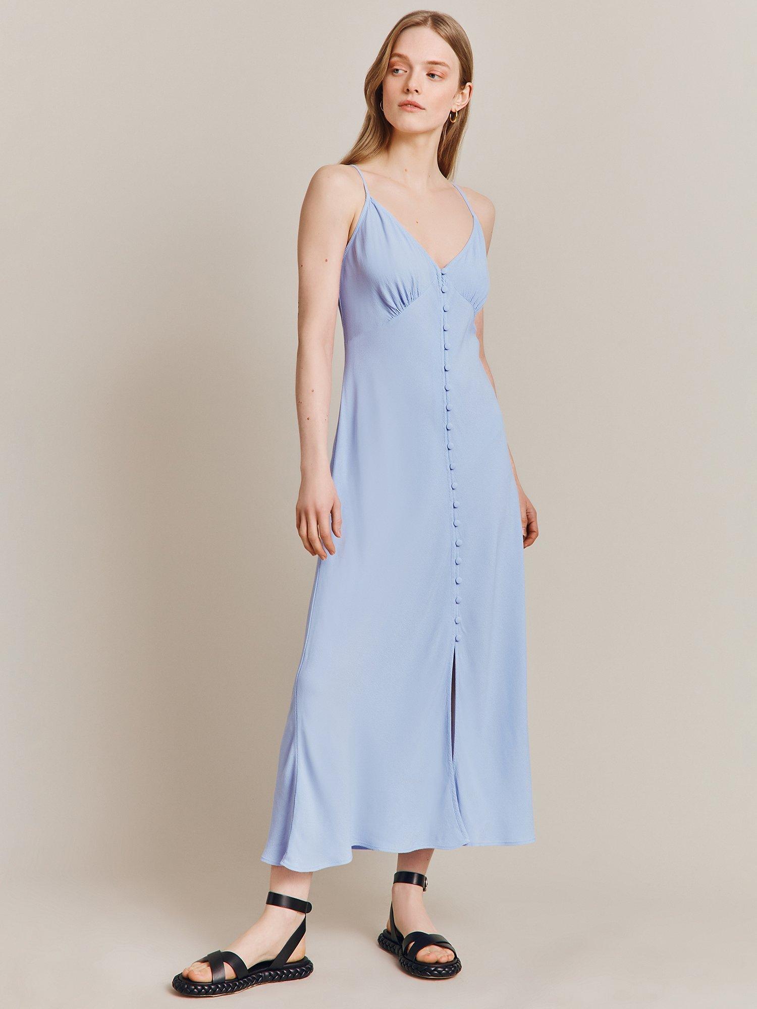 Ghost Sofia Crepe Slip Dress, Periwinkle