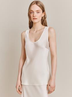 Ghost Margot Satin Vest Top, Ivory