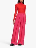 KARL LAGERFELD Wide Leg Day Trousers, Cabaret Pink