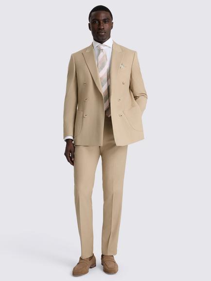 Moss Tailored Fit Double-Breasted Suit Jacket - view 2, Blonde Camel