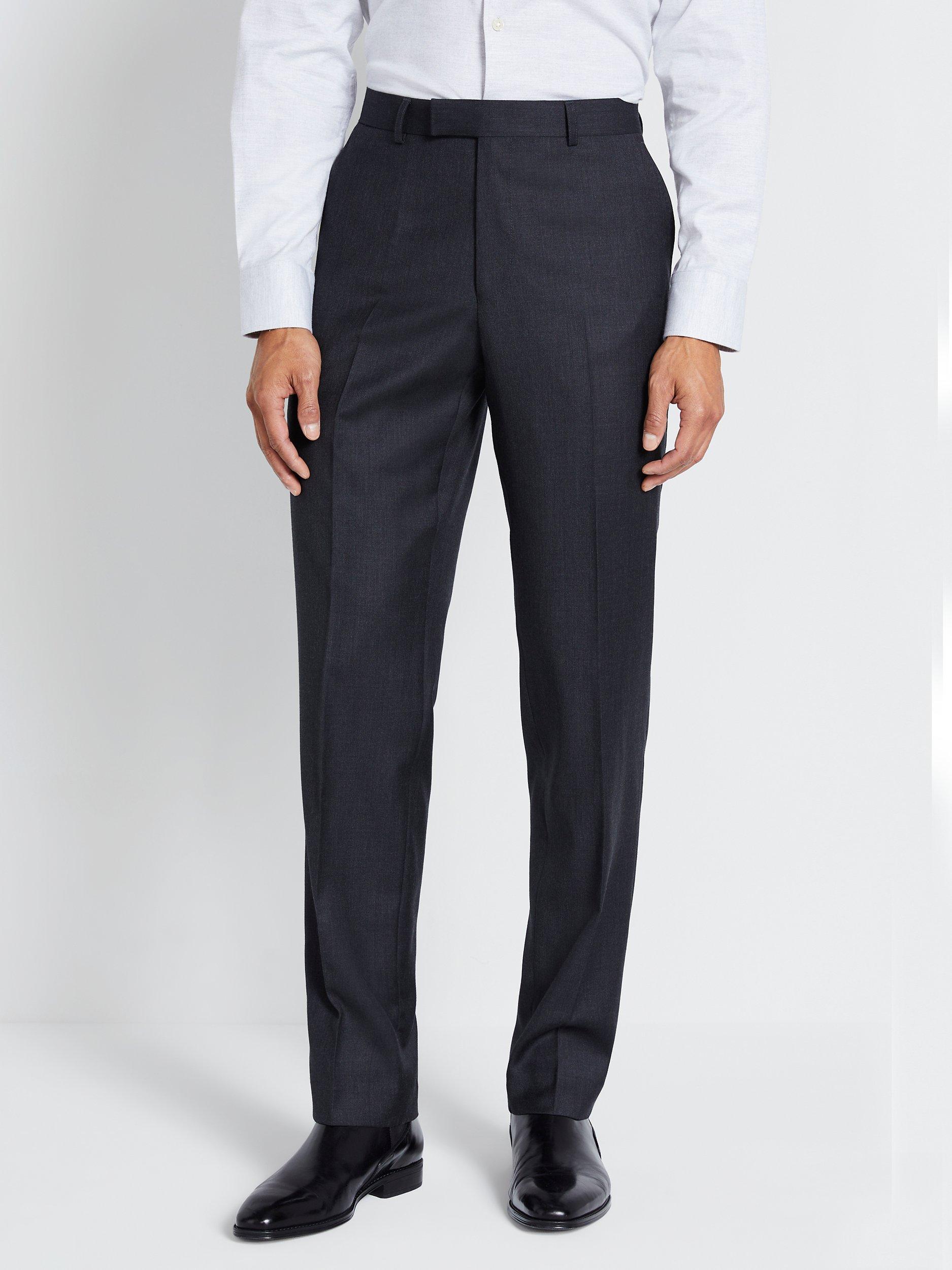 Moss Regular Fit Wool Twill Suit Trousers, Grey, 50L