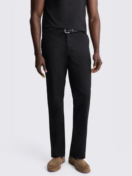 Moss Slim Fit Stretch Chinos, Black