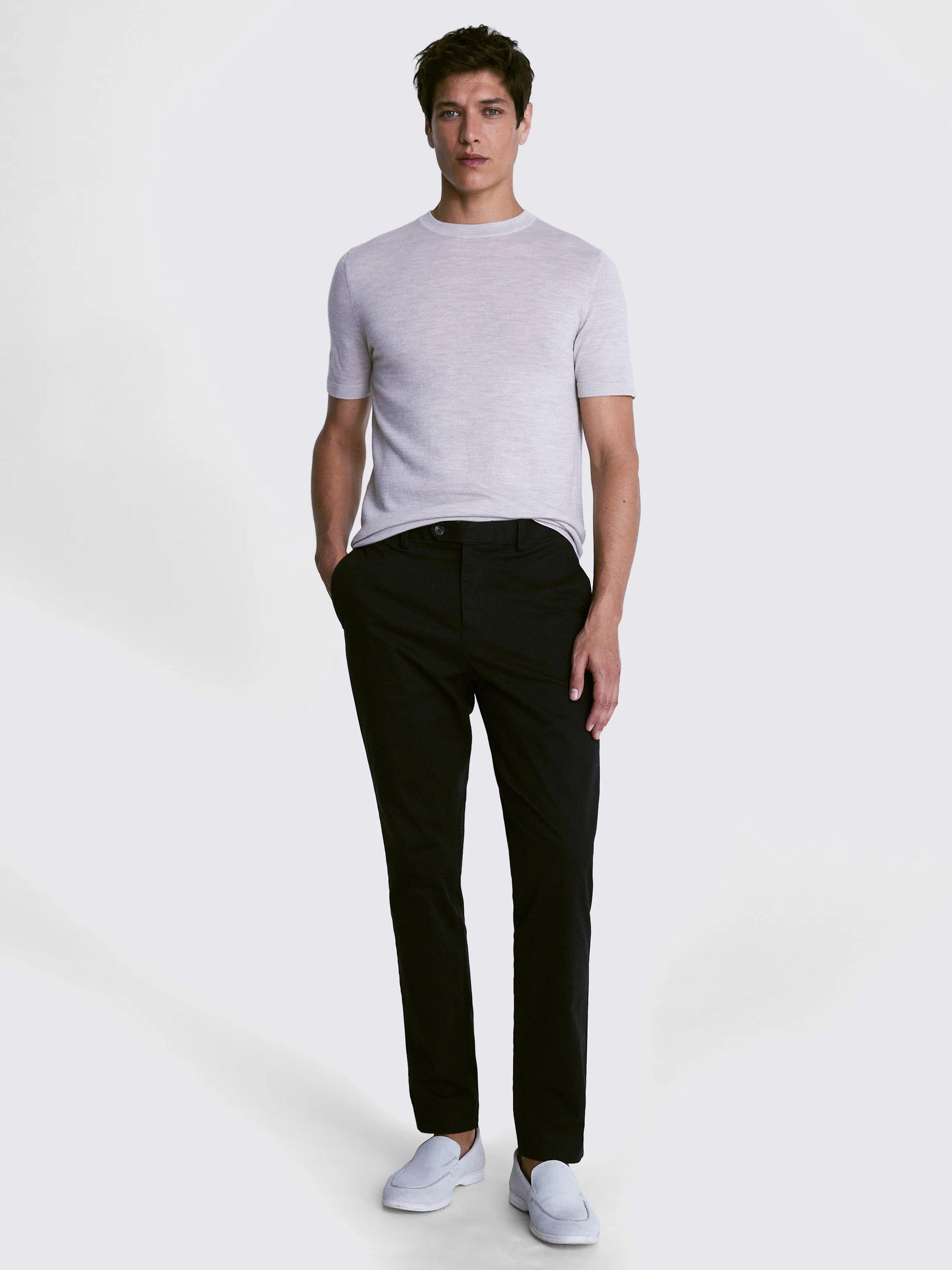 Product image 4 of 5, which shows Moss Slim Fit Chinos, Black, 28R