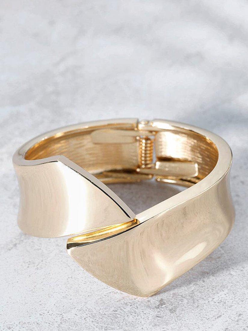 Mint Velvet Crossover Bangle, Gold