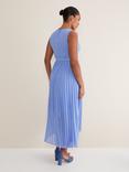 Phase Eight Pleated Brianna Dress, Cornflower