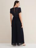 Phase Eight Pleated Molli Jumpsuit, Navy