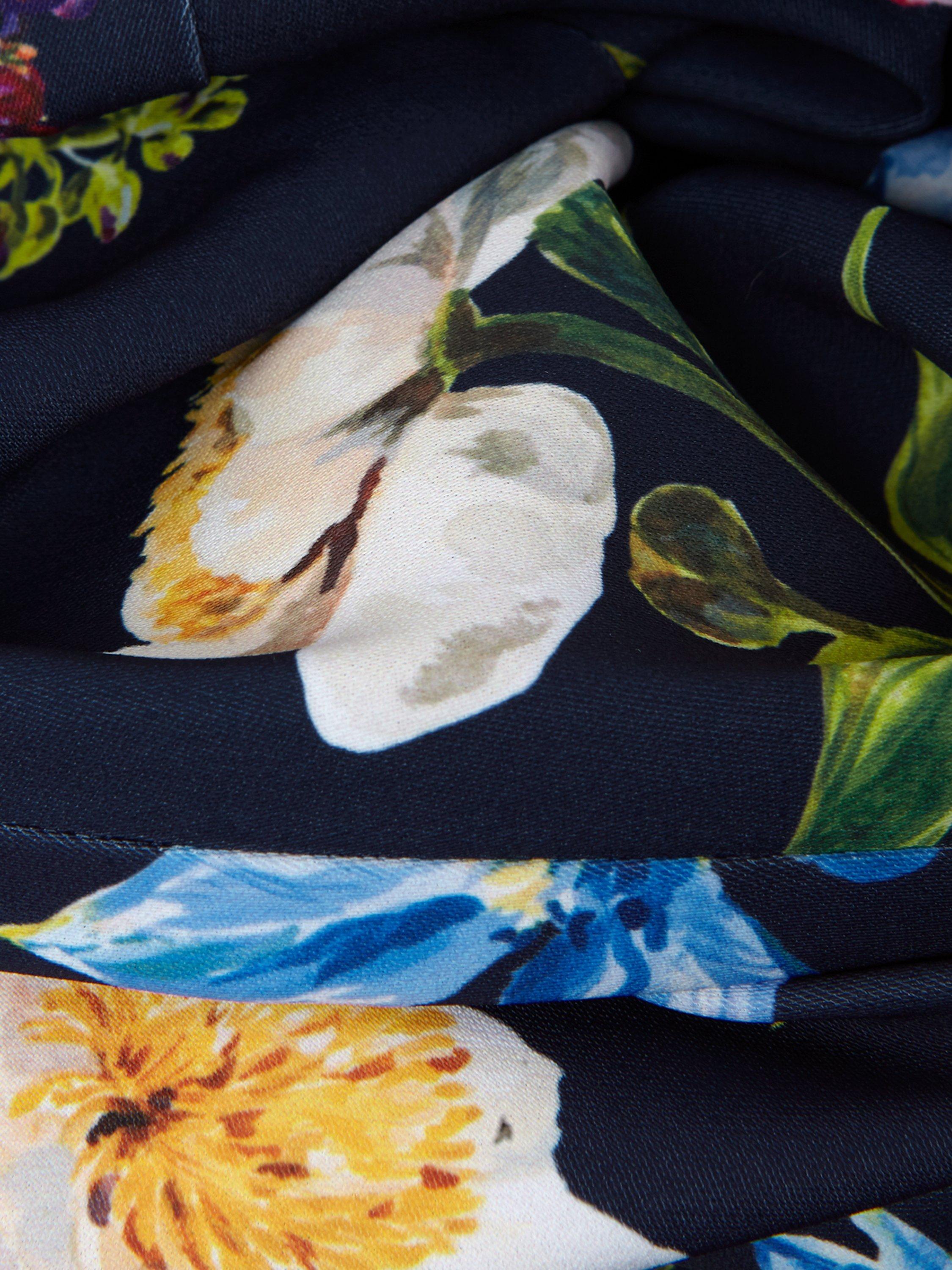 Product image 6 of 7, which shows Phase Eight Kallie V-Neck Floral Jumpsuit, Navy/Multi, 6