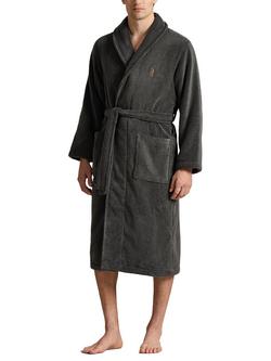 Polo Ralph Lauren Shawl Collar Terry Bath Robe, Dark Slate, Dark Slate
