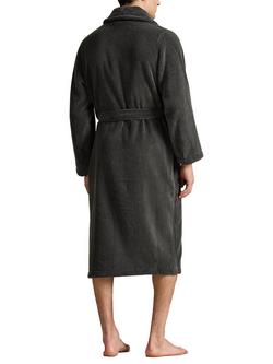 Polo Ralph Lauren Shawl Collar Terry Bath Robe, Dark Slate - view 2, Dark Slate