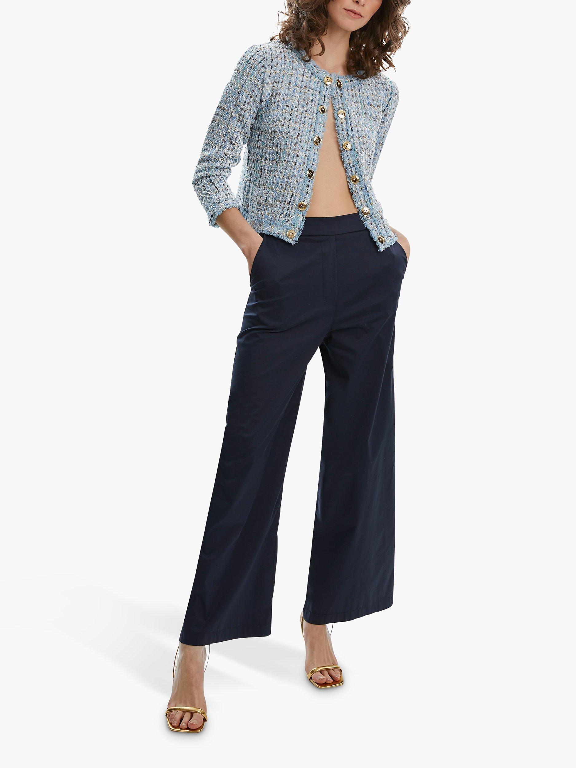 Product image 1 of 4, which shows James Lakeland Short Tweed Jacket, Pale Blue, 10