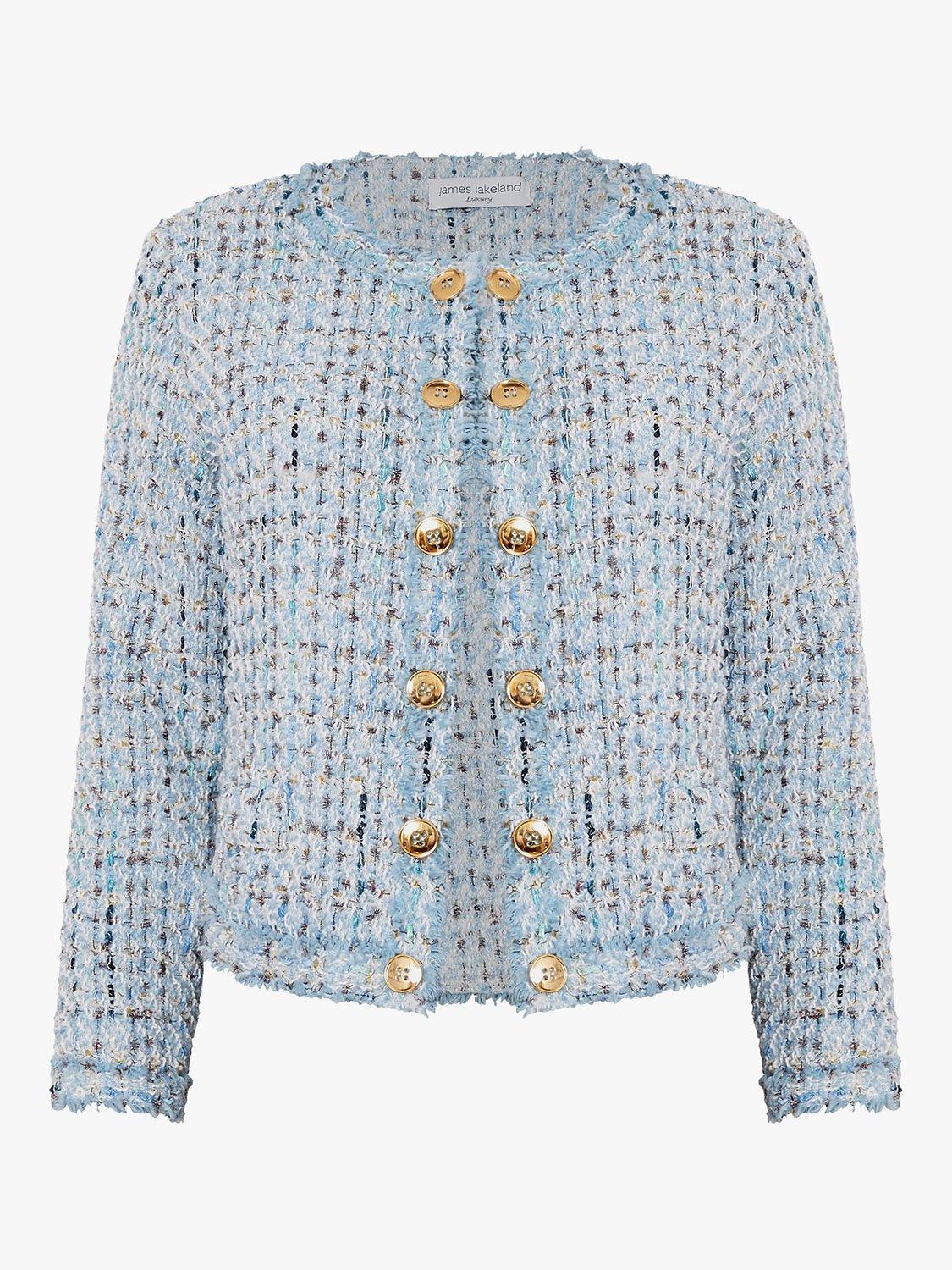 Product image 4 of 4, which shows James Lakeland Short Tweed Jacket, Pale Blue, 10