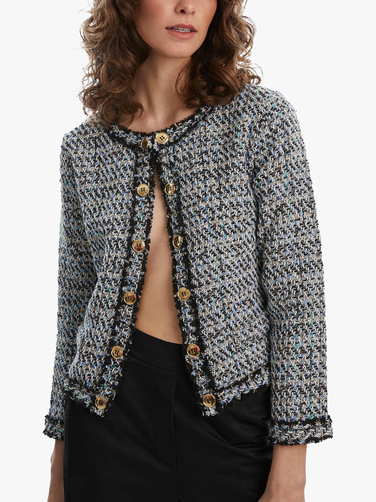 Product image 3 of 4, which shows James Lakeland Short Tweed Jacket, Black, 8