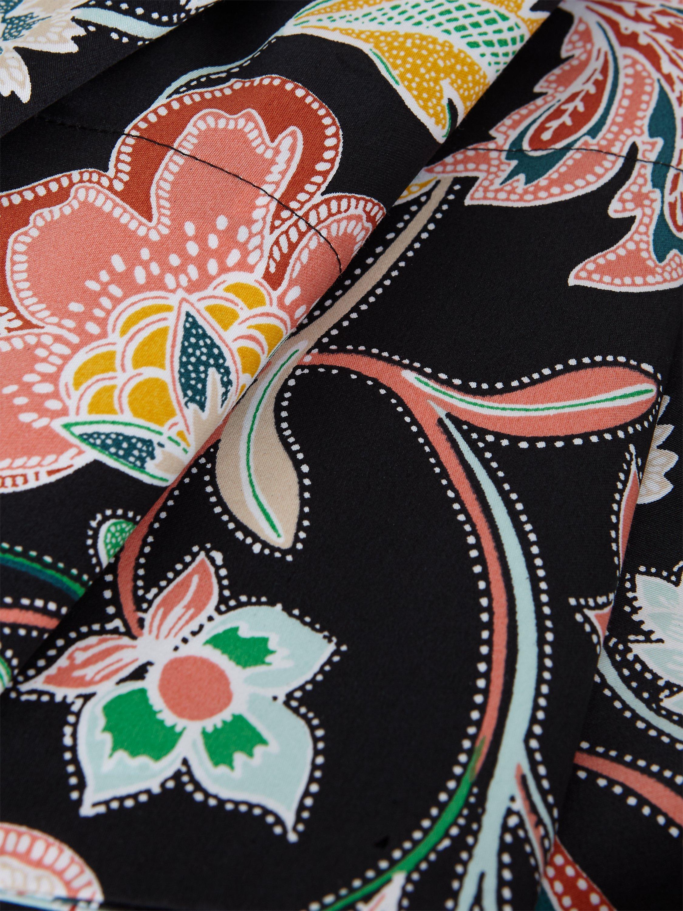 Product image 5 of 6, which shows Hobbs Emilie Floral Midi Dress, Black/Multi, 18