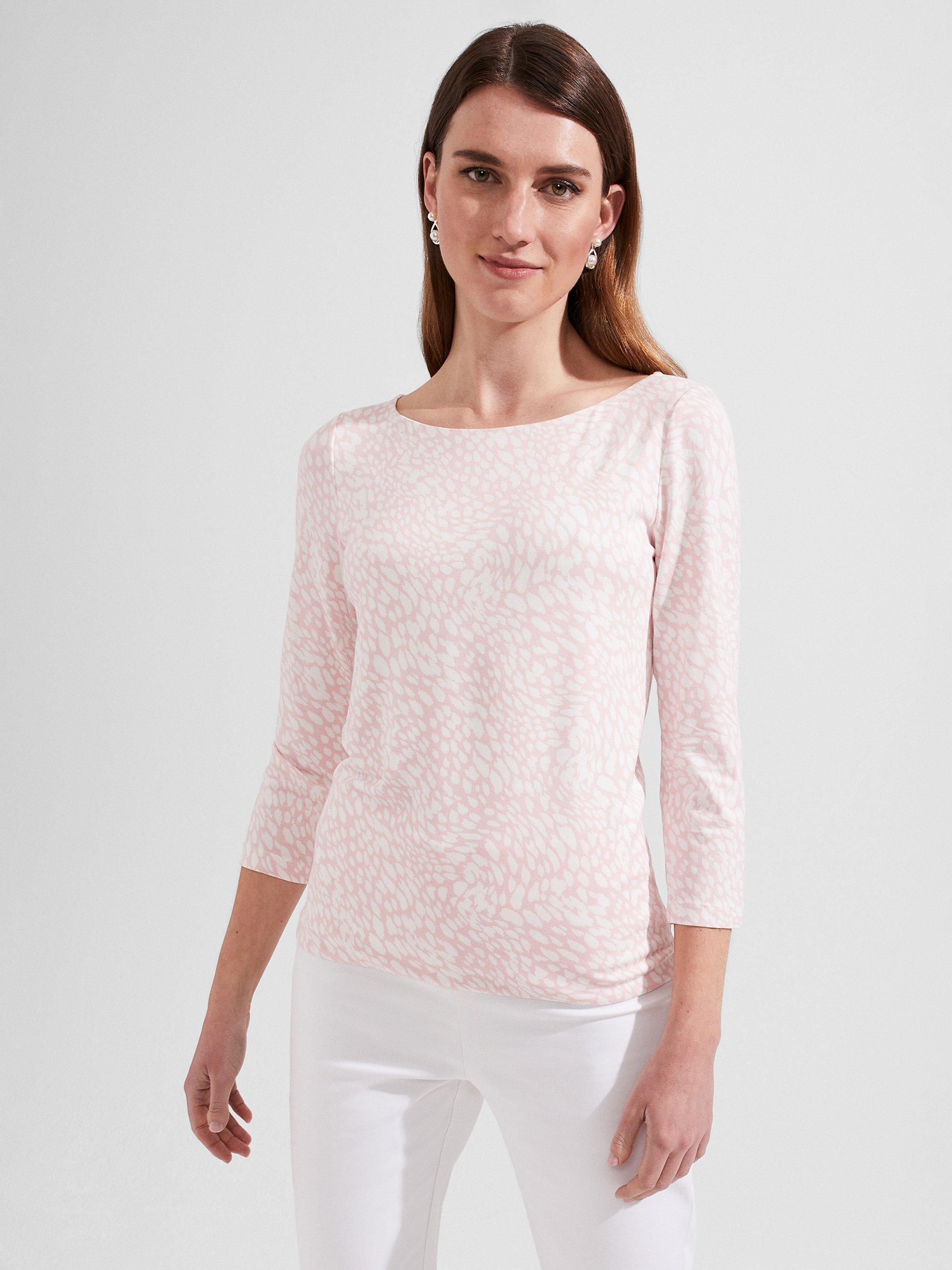 Hobbs Sonya Printed Top, Pink