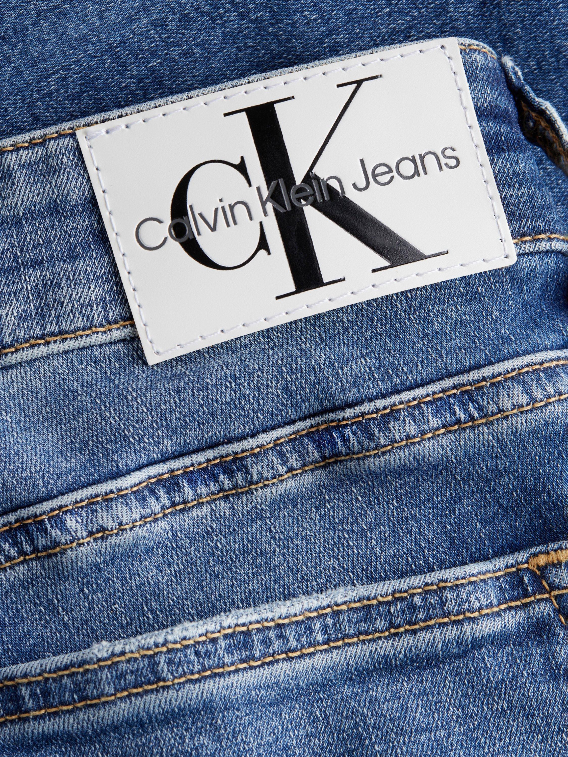 Product image 5 of 6, which shows Calvin Klein Mid Rise Skinny Jeans, Denim Dark, 26R