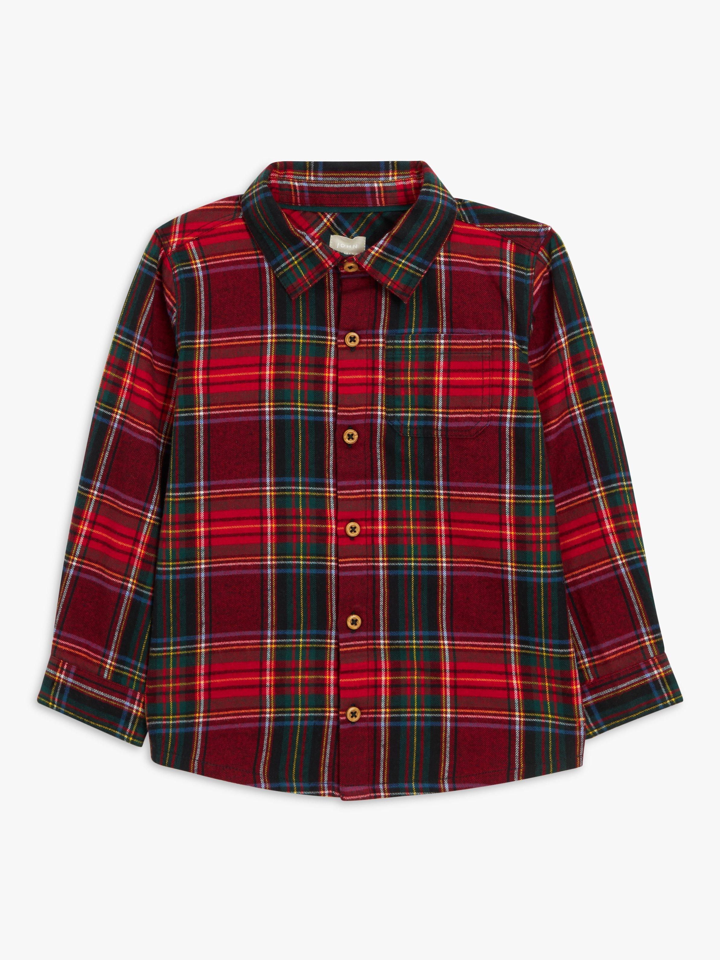 John Lewis Baby Check Shirt, Red