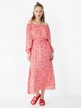 HUSH Ami Midi Dress, Geometric Pink