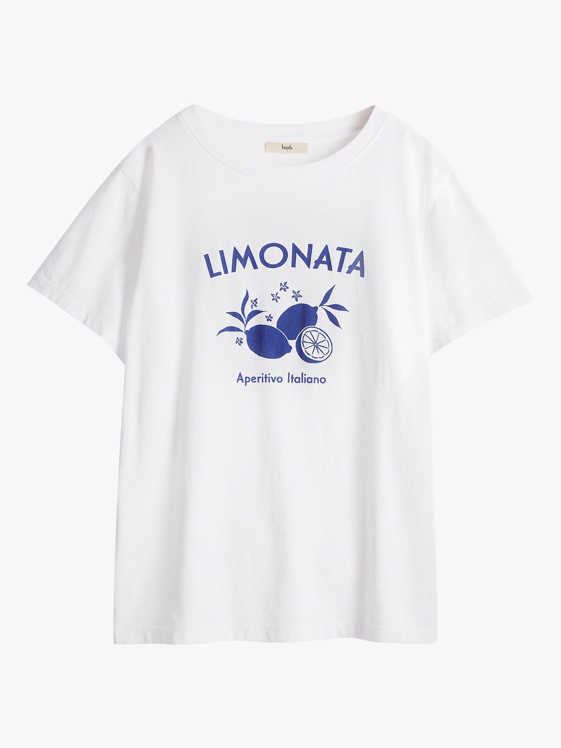 Product image 4 of 5, which shows HUSH Limonata Relaxed Fit T-Shirt, White, L