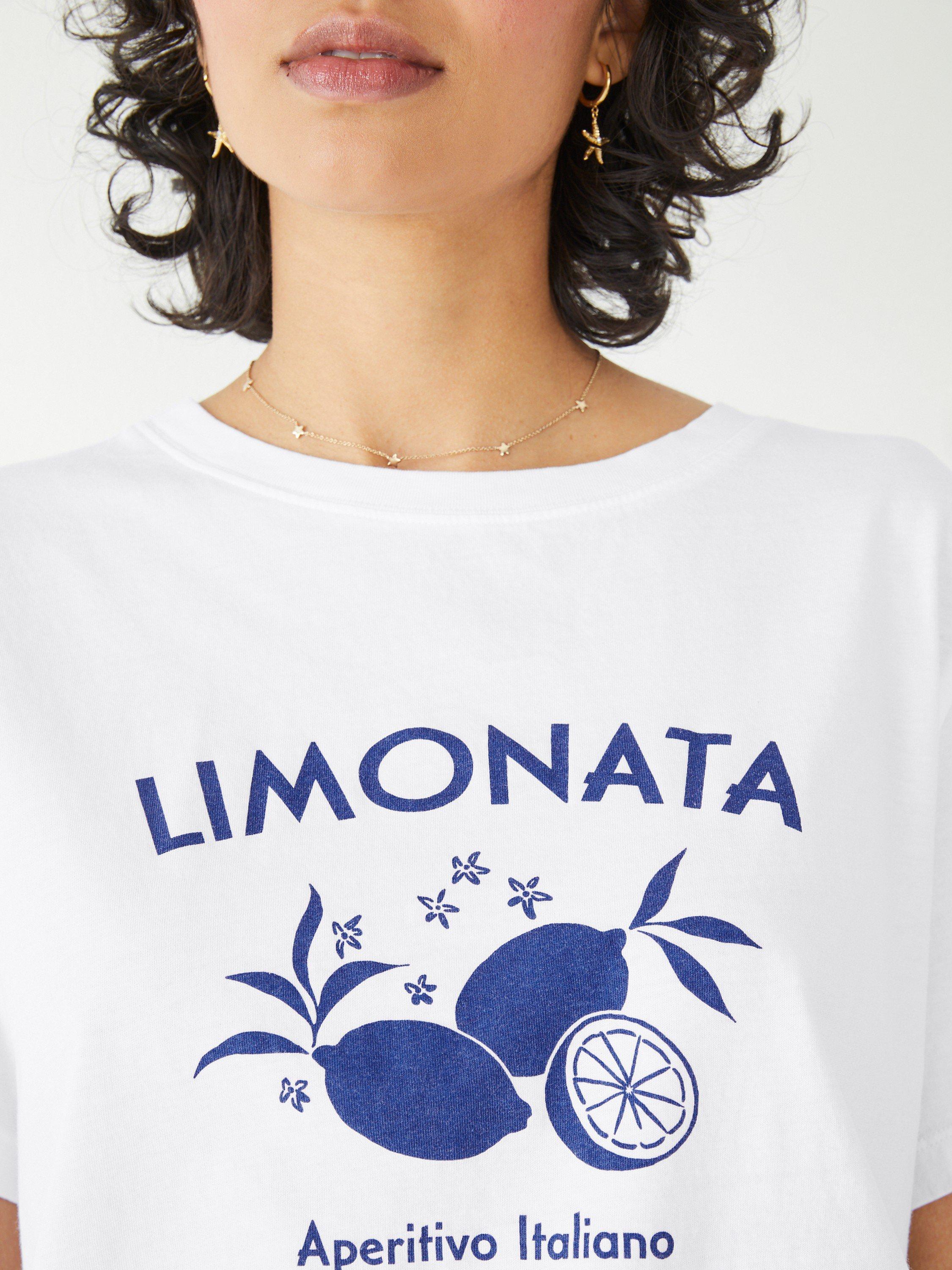 Product image 5 of 5, which shows HUSH Limonata Relaxed Fit T-Shirt, White, L