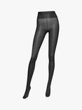 Wolford Neon 40 Semi Sheer Shimmer Tights, Black 7005