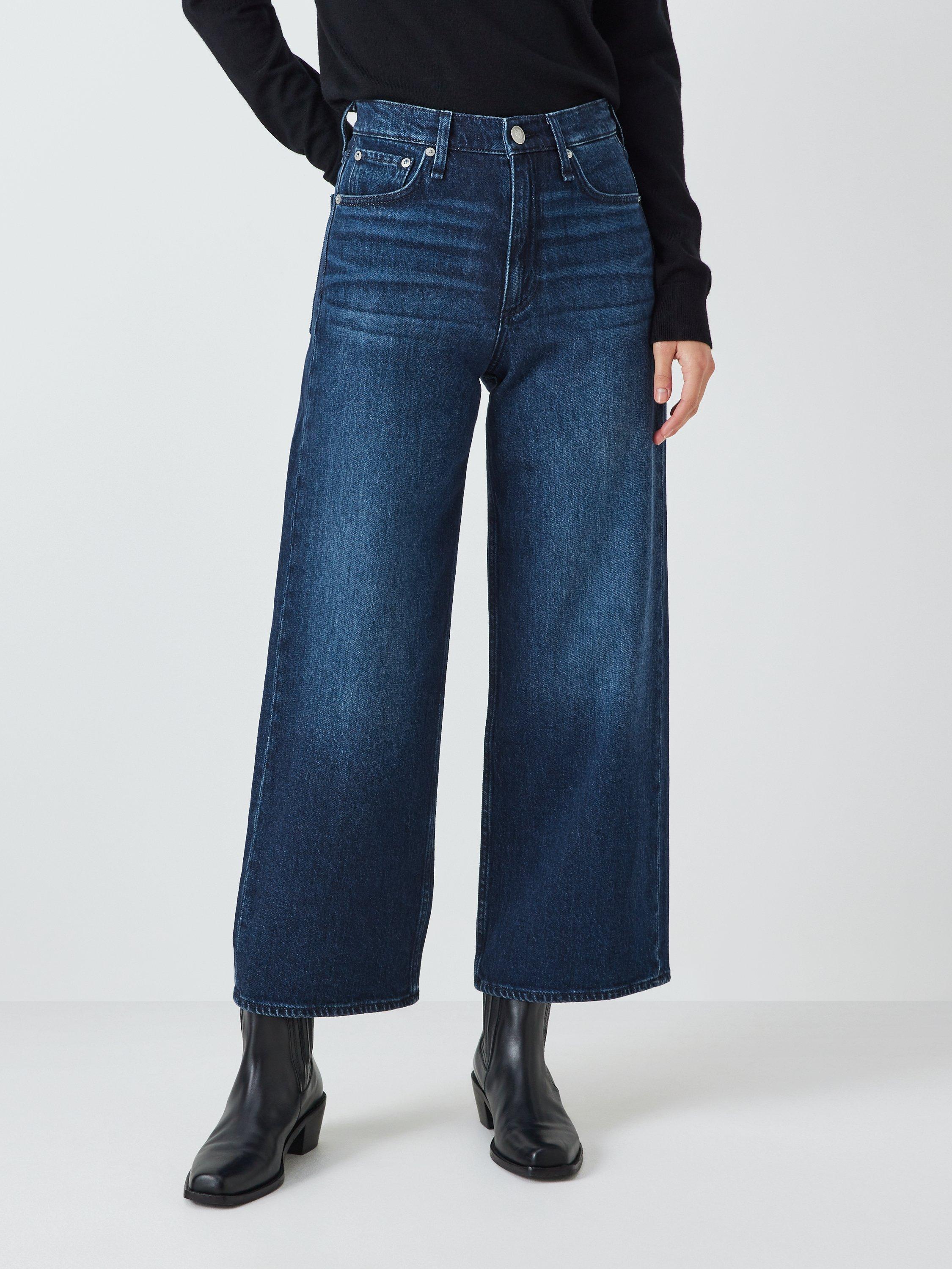 rag & bone Andi Wide Leg High Rise Cropped Jeans, Nikita