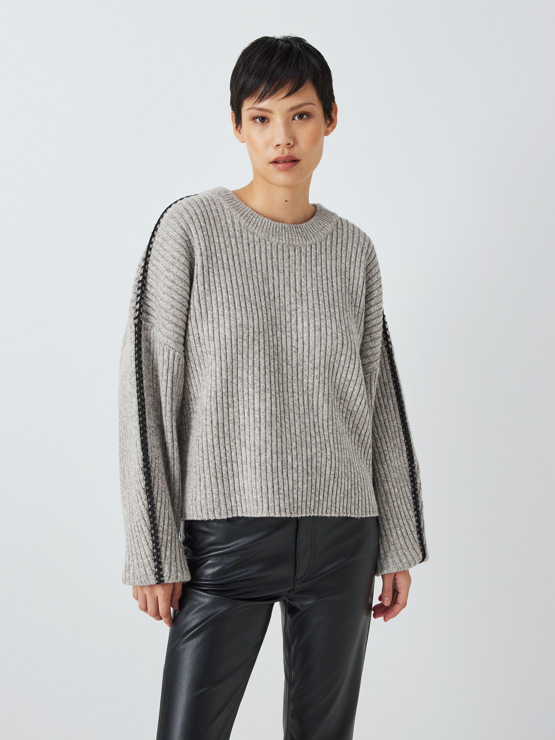 rag & bone Ingrid Wool Blend Crew Neck Jumper, Oat