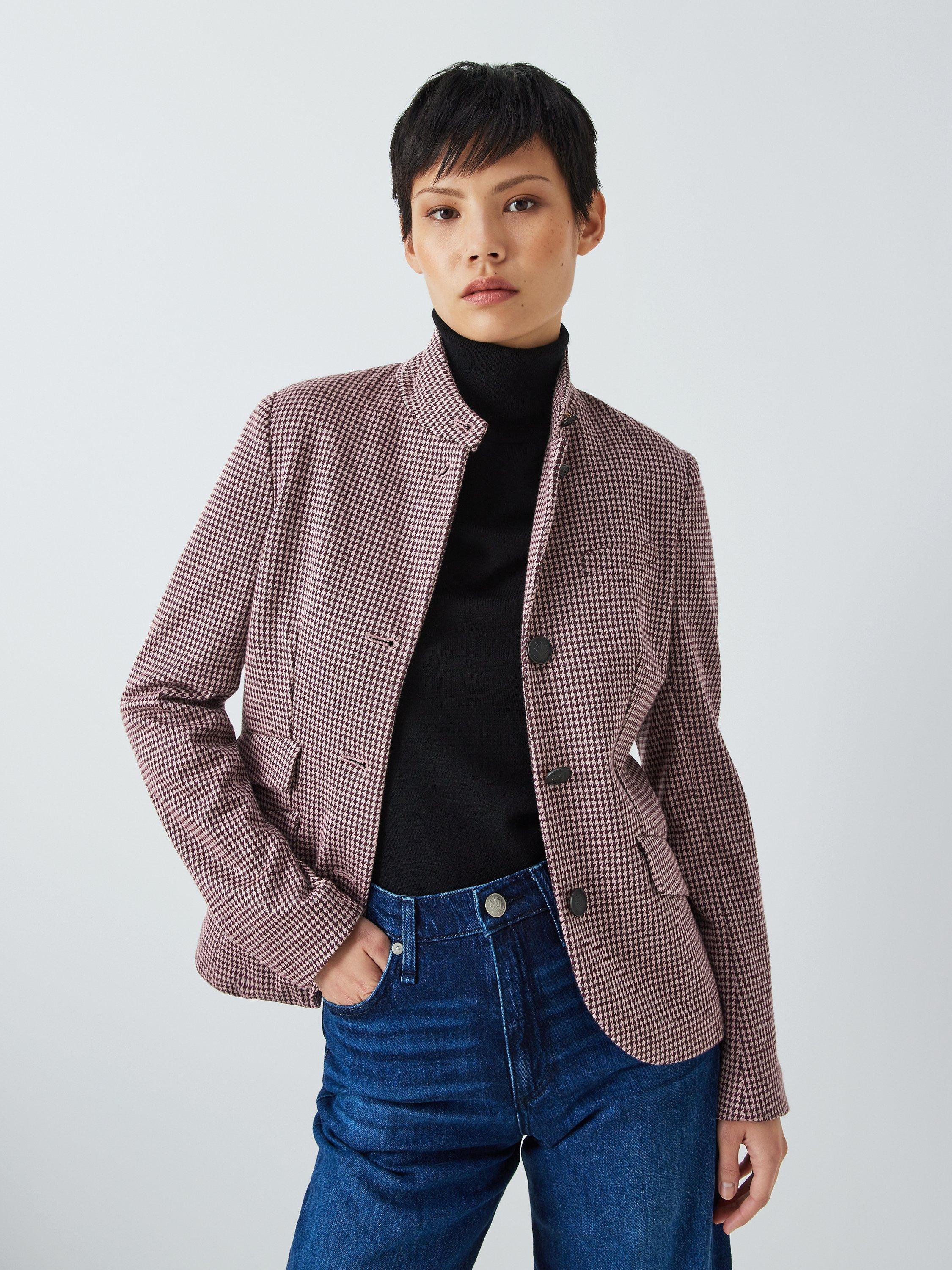 rag & bone Slade Italian Plaid Blazer, Pink/Multi