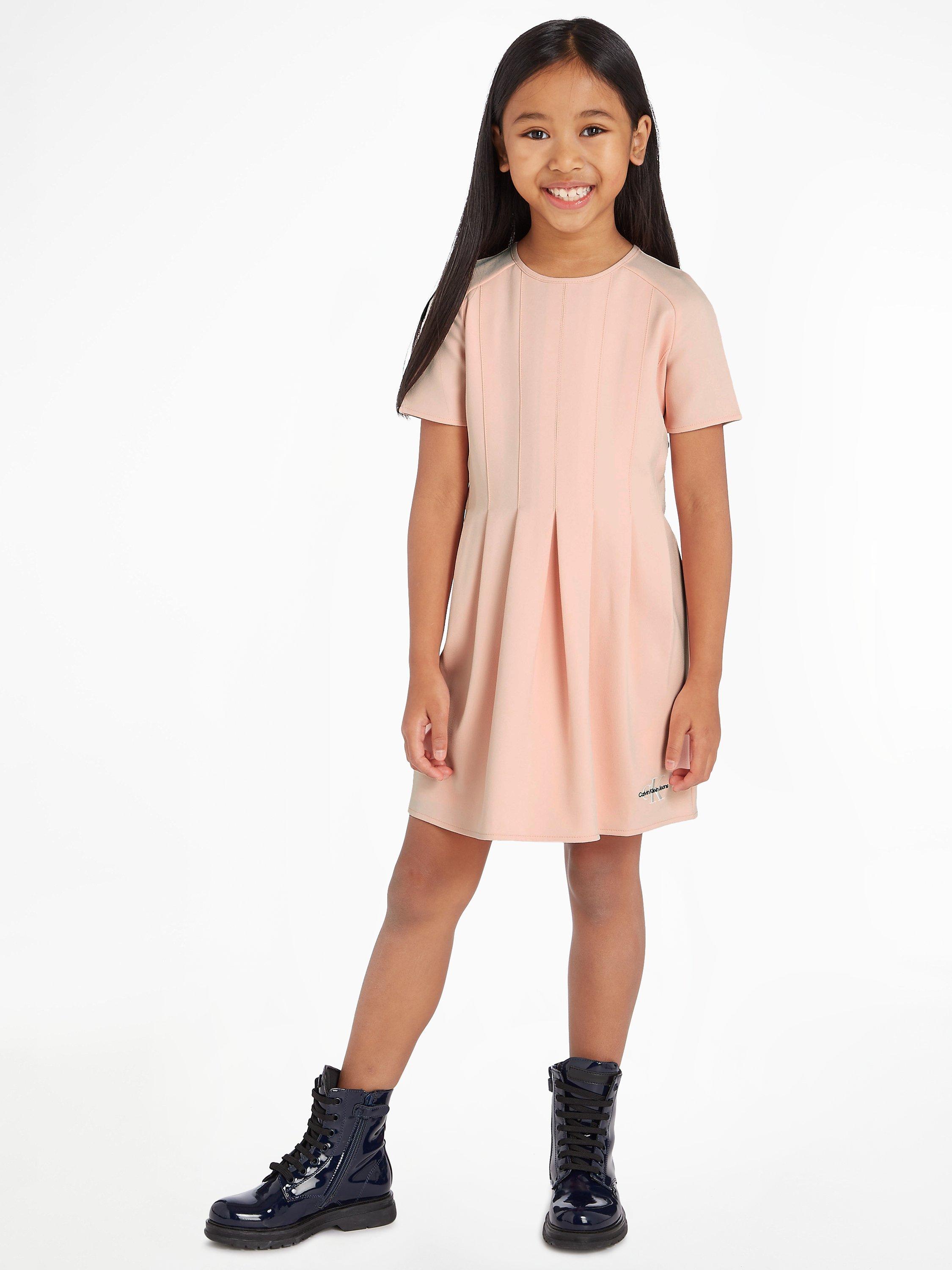 Calvin Klein Jeans Kids Pleated Skater Dress Faint Blossom