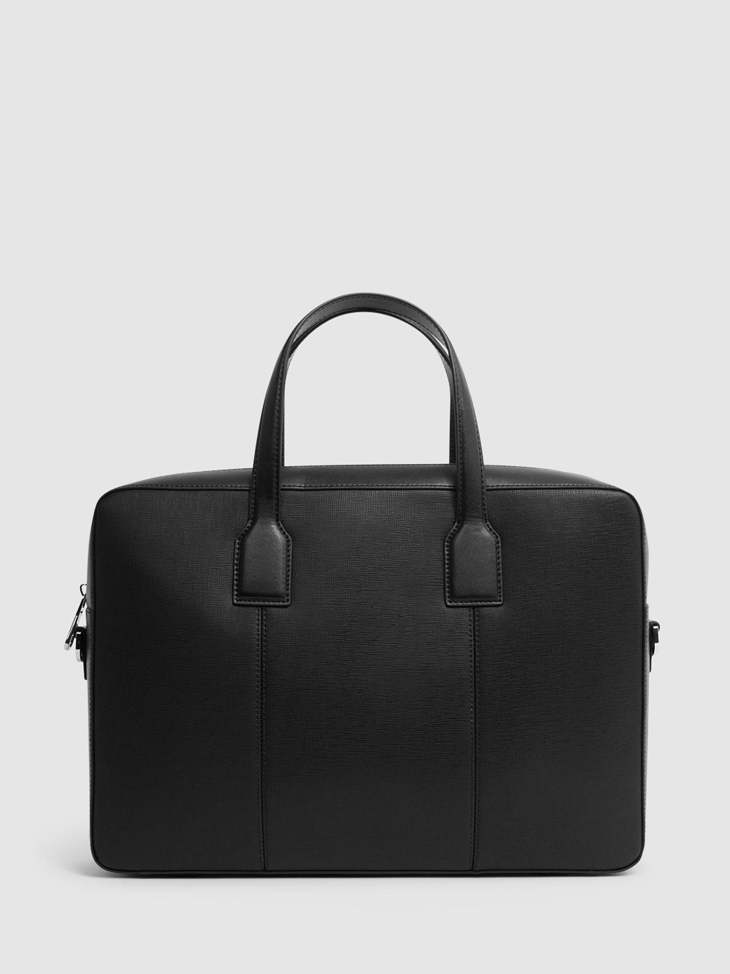 Product image 1 of 5, which shows Reiss Dominik Briefcase, Black, One Size