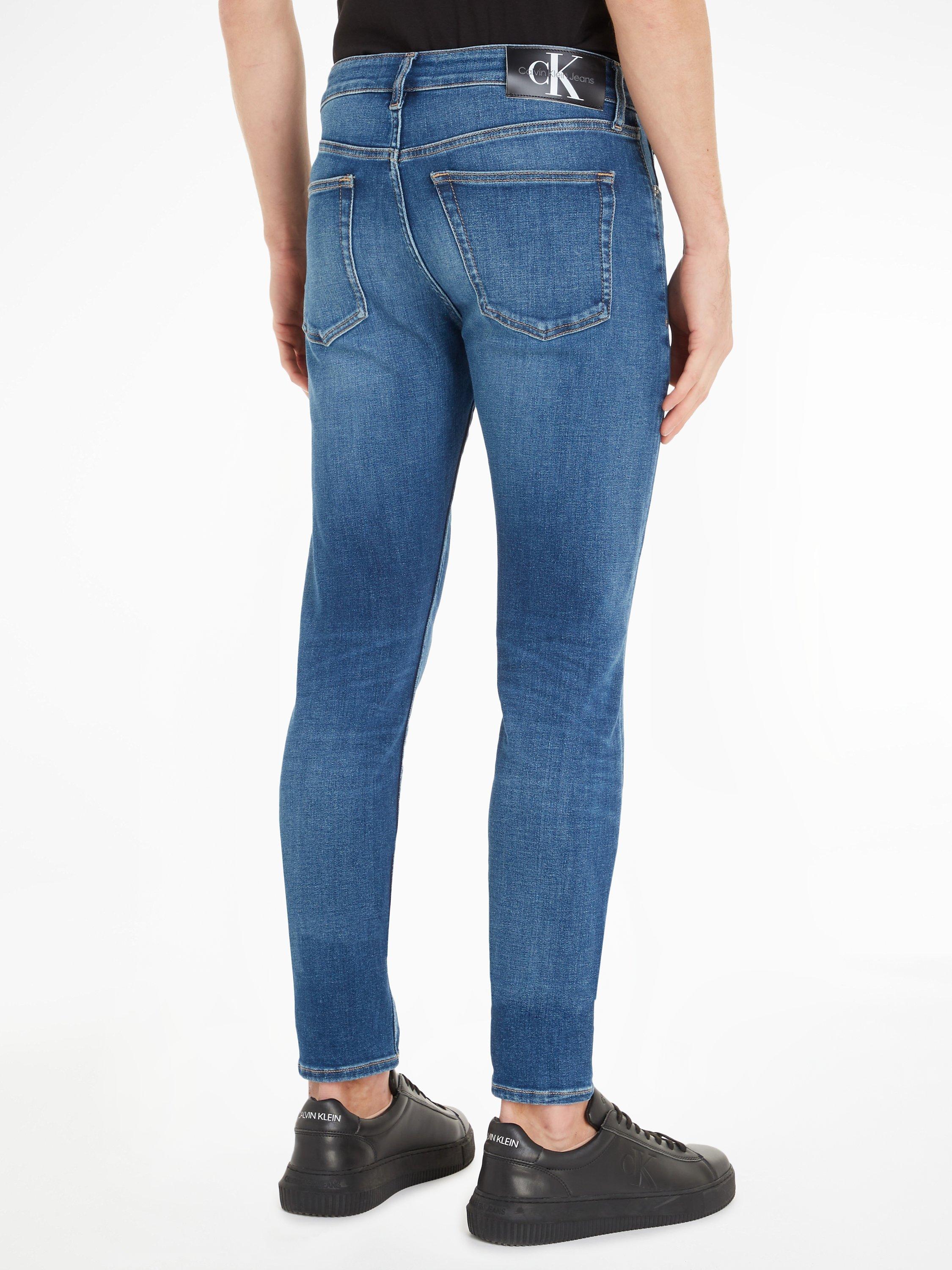 Product image 2 of 6, which shows Calvin Klein Slim Tapered Jeans, Denim Dark, 32S