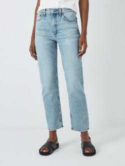 rag & bone Harlow Straight Leg Cropped Jeans, Light Blue, Light Blue
