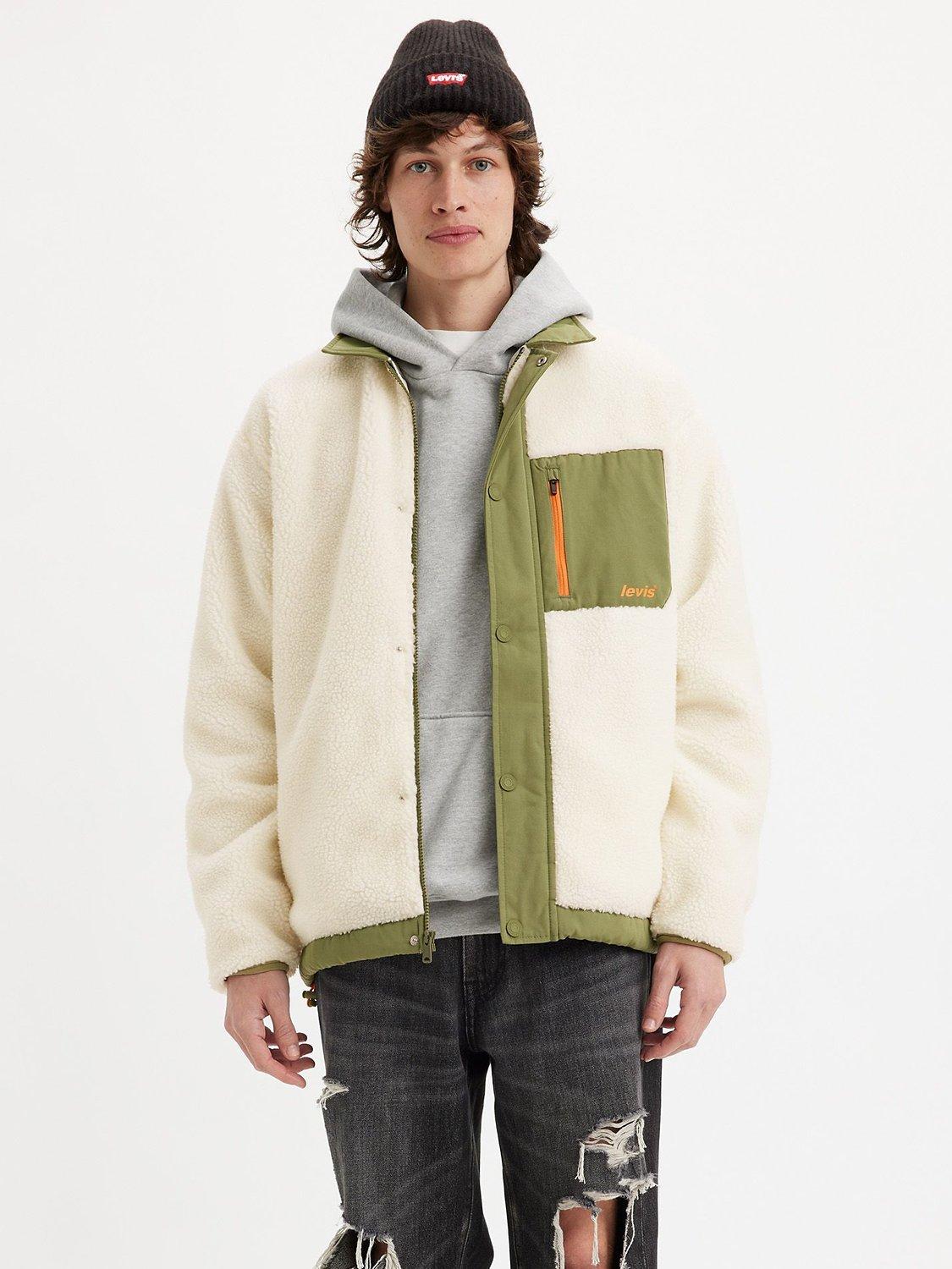 Levi's Sherpa Long Sleeve Jacket, Egret/Multi