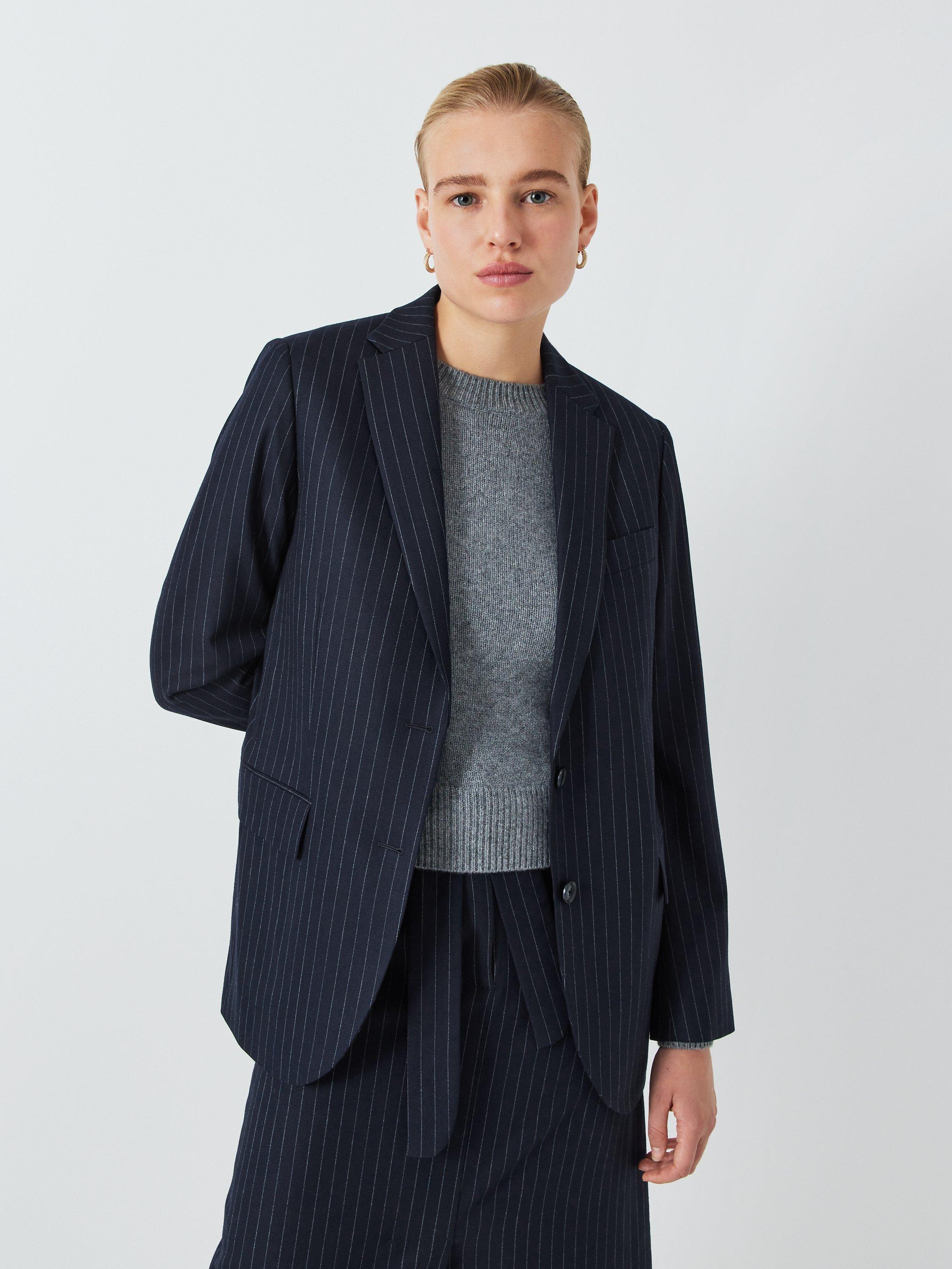 John Lewis Pin Stripe Blazer, Navy