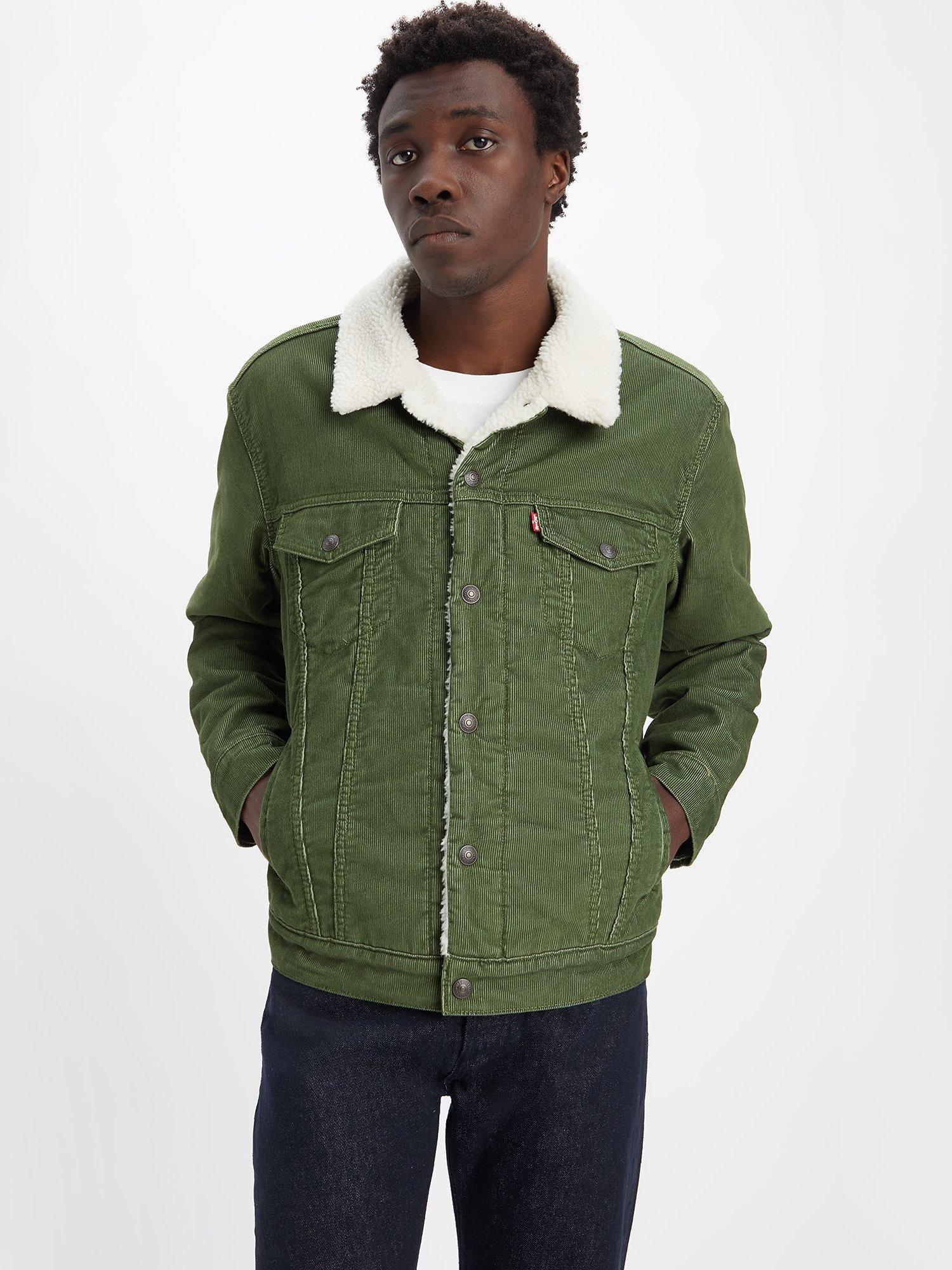Levi's Corduroy Sherpa Trucker Jacket, Green