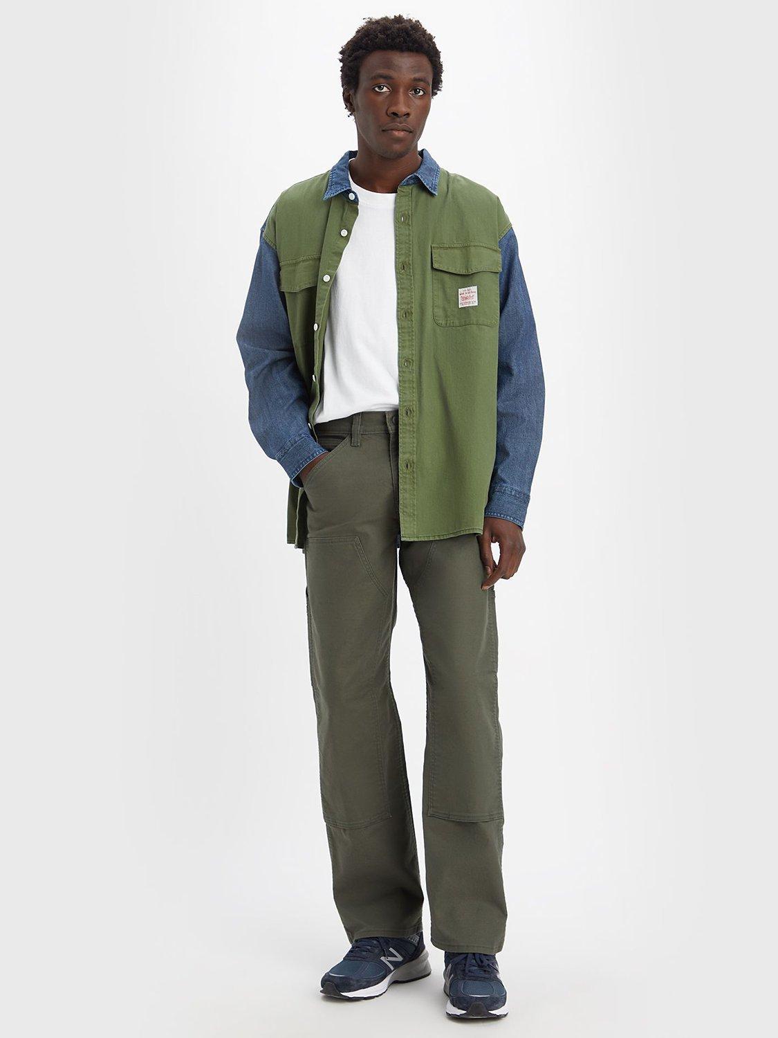 Levi's 565 Double-Knee Workwear Trousers, Gray Olive