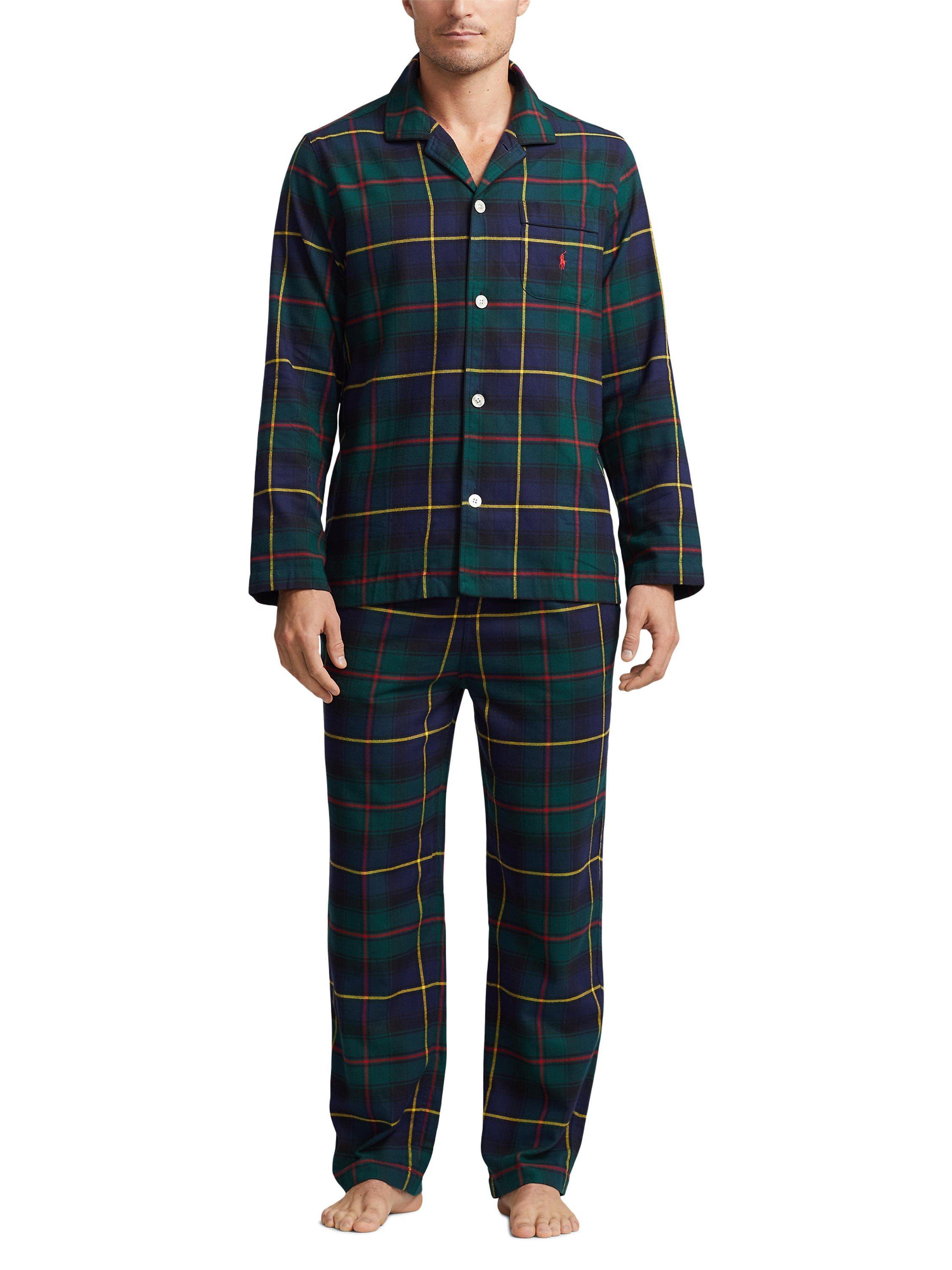 Polo Ralph Lauren Plaid Cotton Flannel Pyjama Set, Multi