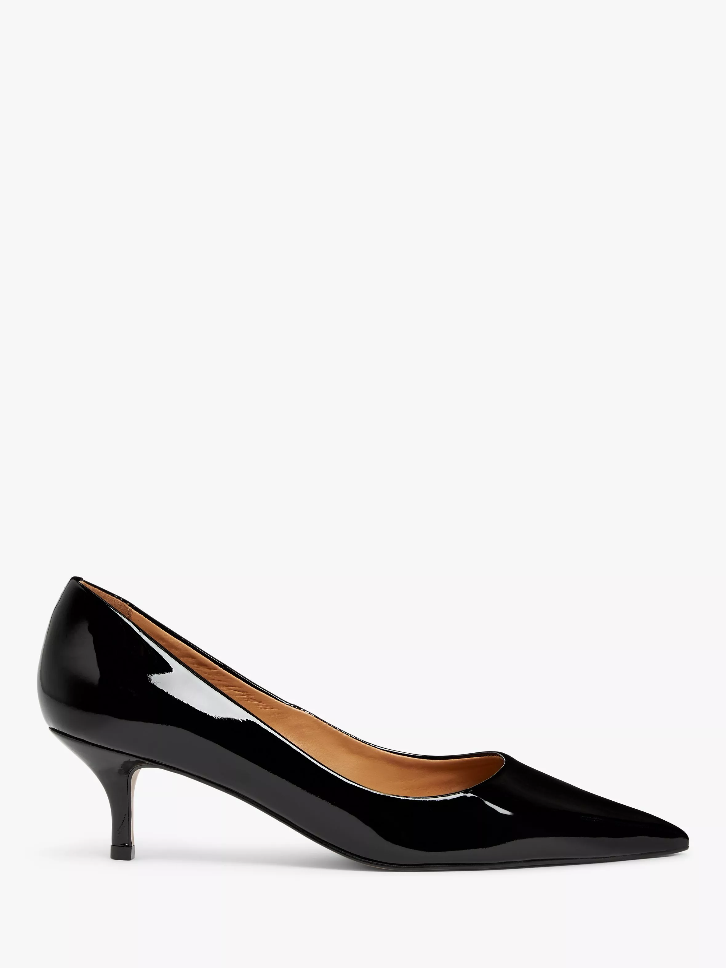 Black patent kitten heel pumps on sale