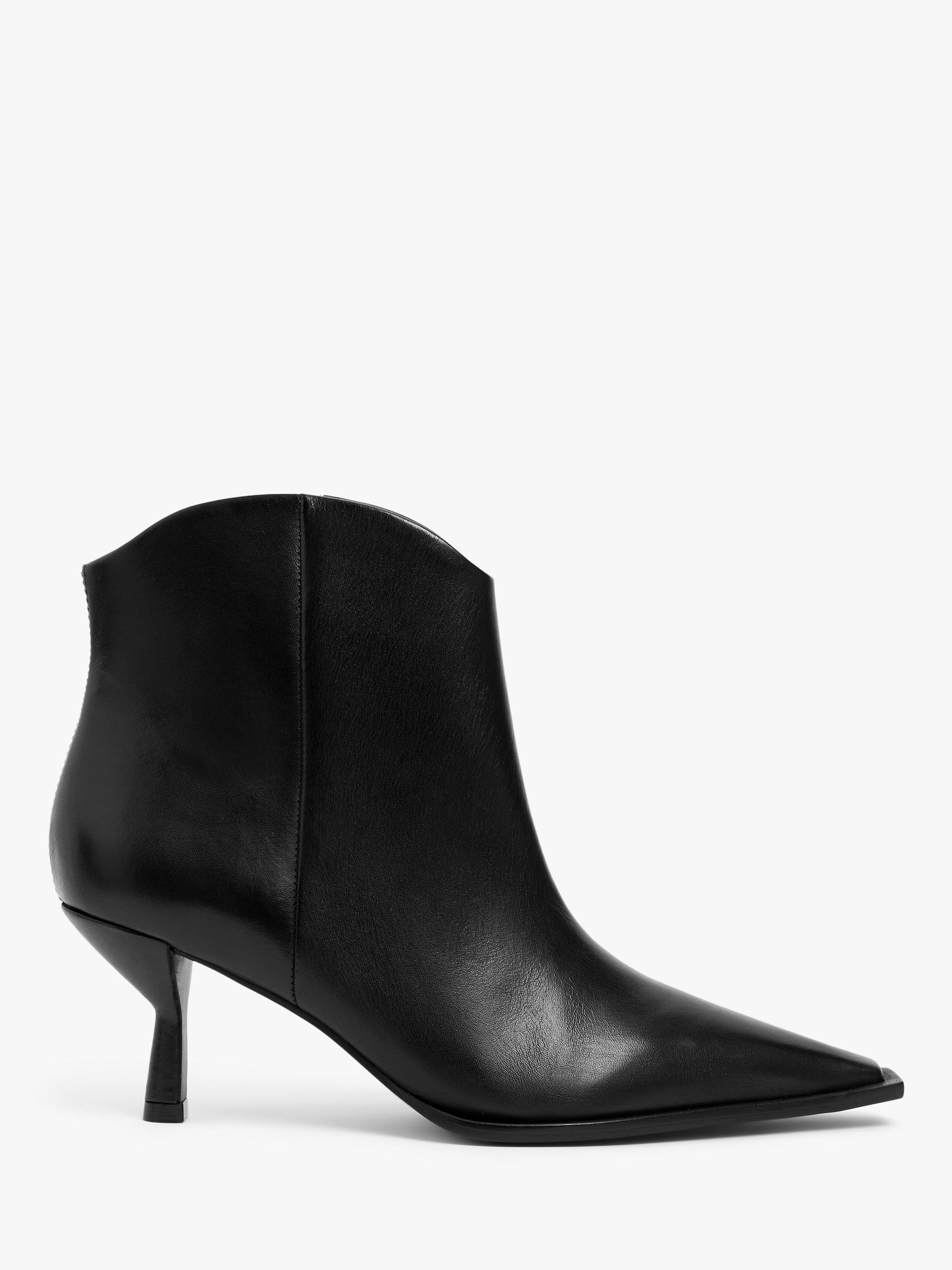 John Lewis Panama Leather Dressy Western Ankle Boots