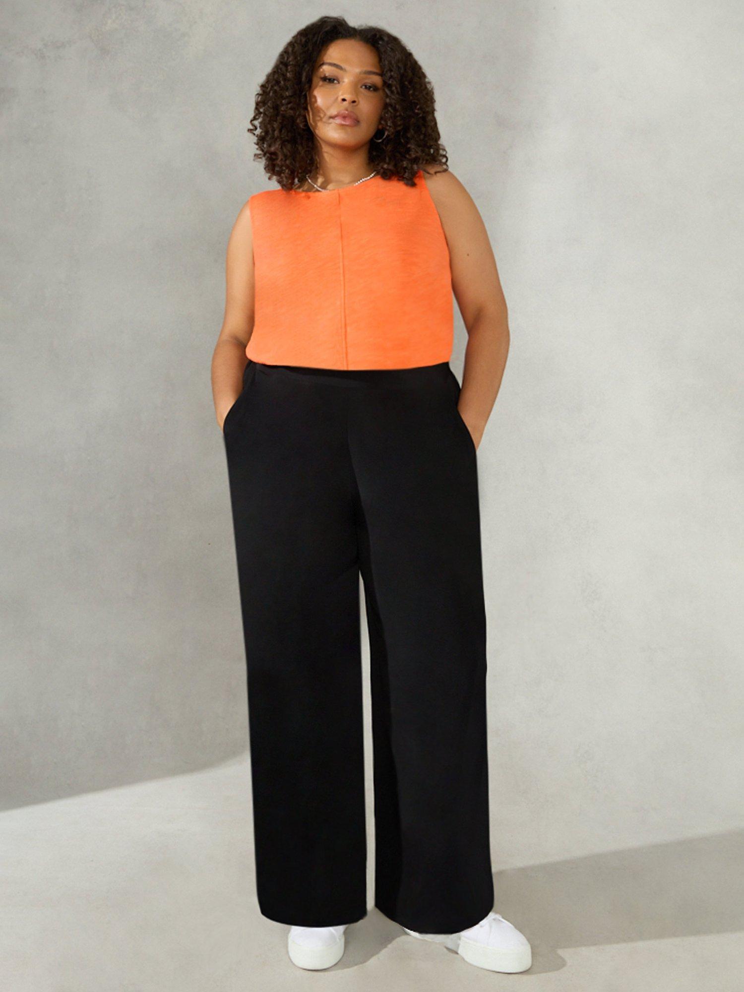 Live Unlimited Curve Black Wide Leg Trousers, Black