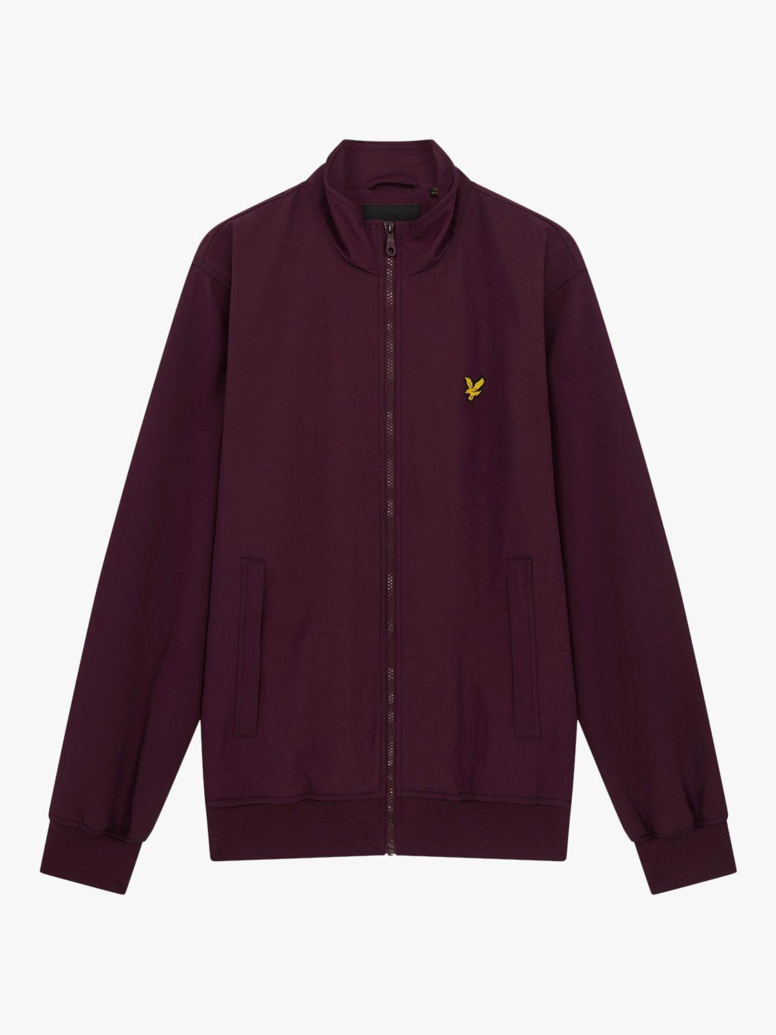 Product image 3 of 5, which shows Lyle & Scott Mesh Backed Funnel Neck Jacket, Z562 Burgundy, XS