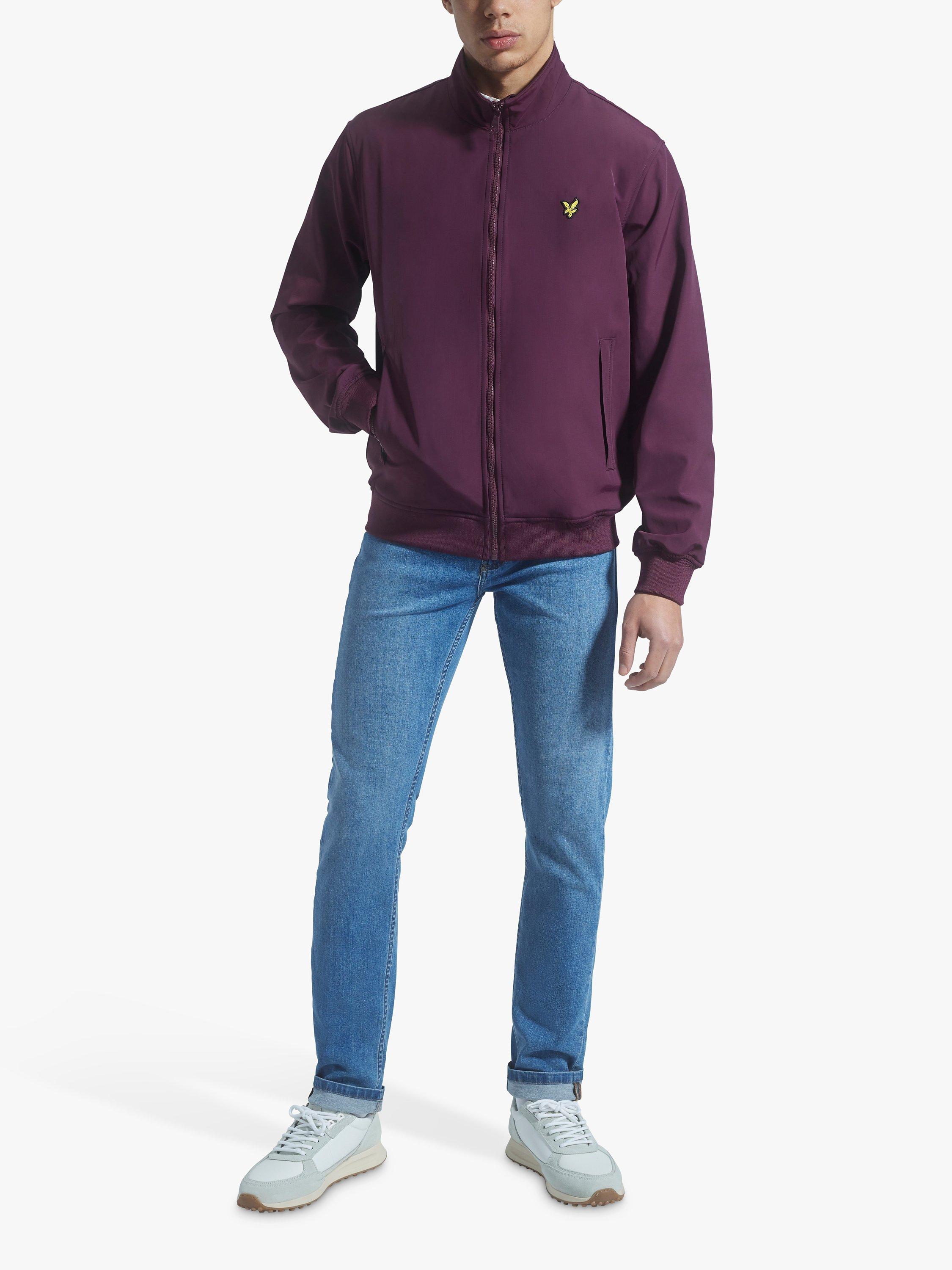 Product image 4 of 5, which shows Lyle & Scott Mesh Backed Funnel Neck Jacket, Z562 Burgundy, XS