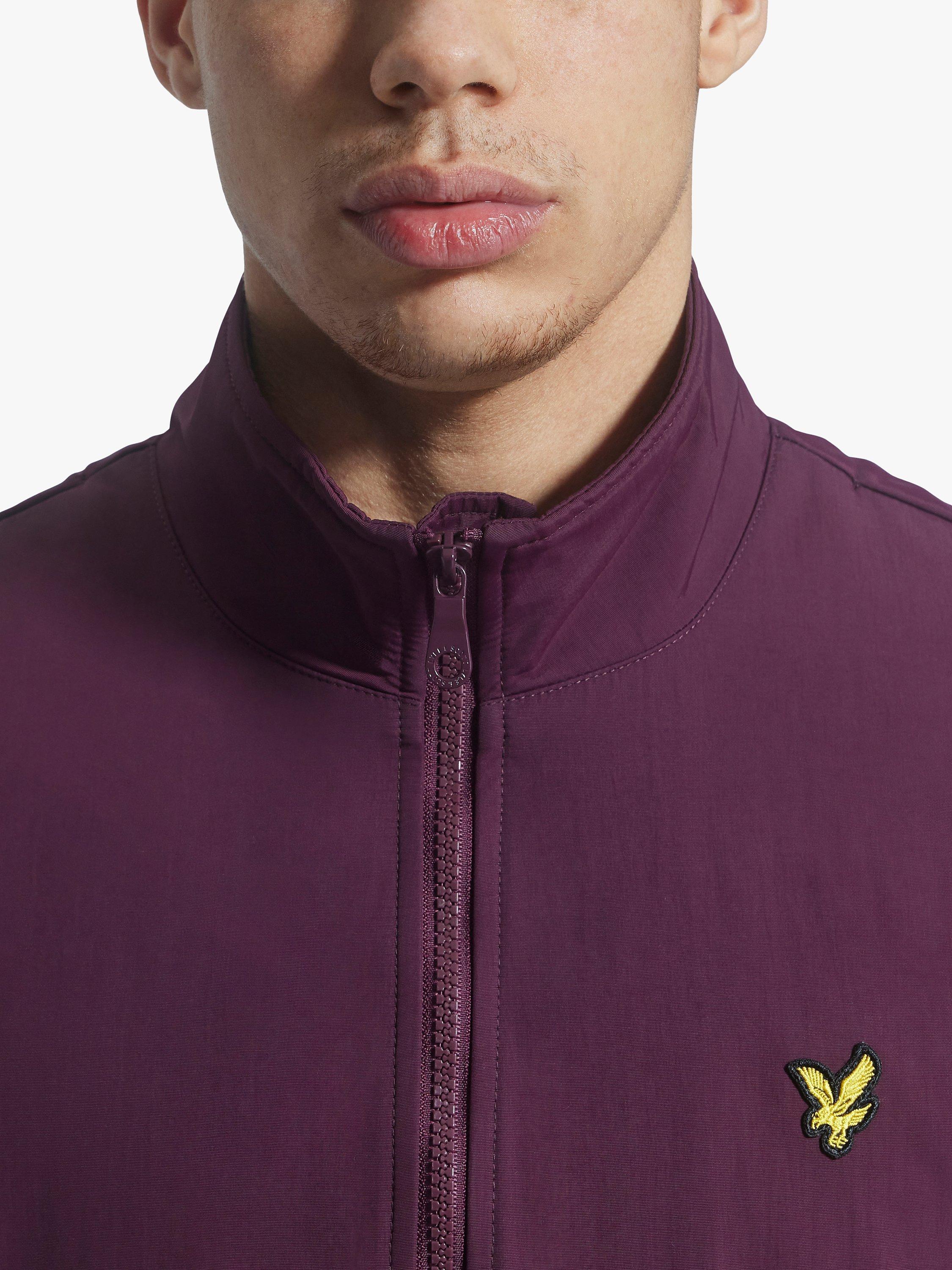 Product image 5 of 5, which shows Lyle & Scott Mesh Backed Funnel Neck Jacket, Z562 Burgundy, XS